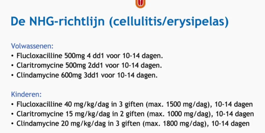NHG-richtlijn cellulitis/erysipelas